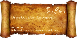Draskovits Csongor névjegykártya